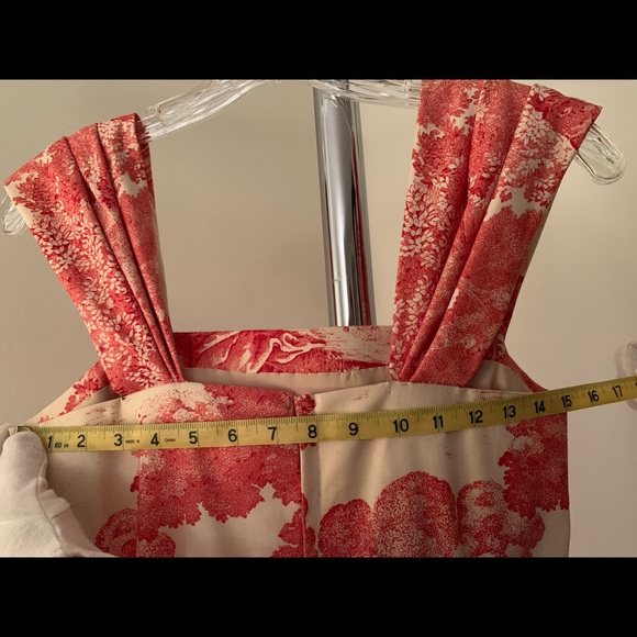 Toile red and white dress - Picture 5 of 11